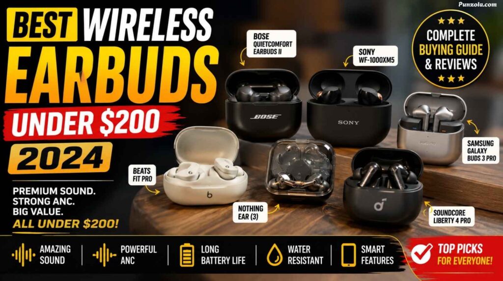 Best Wireless Earbuds Under 200 Dollars 2024