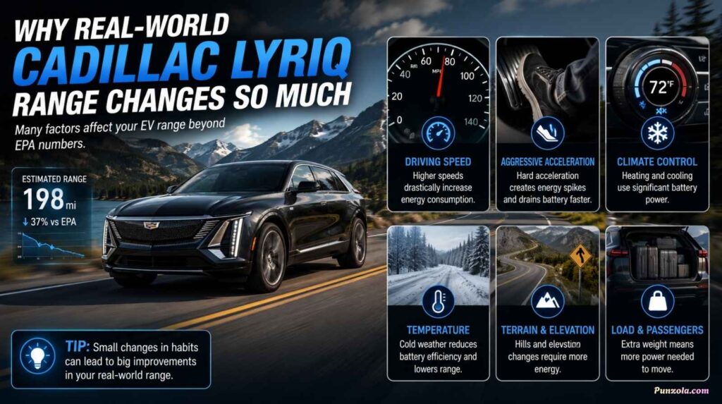 Do the Driving Modes in Cadillac Lyriq Offer Different Ranges or Battery Usages