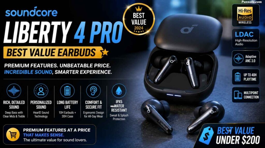Soundcore Liberty 4 Pro – Best Value Earbuds