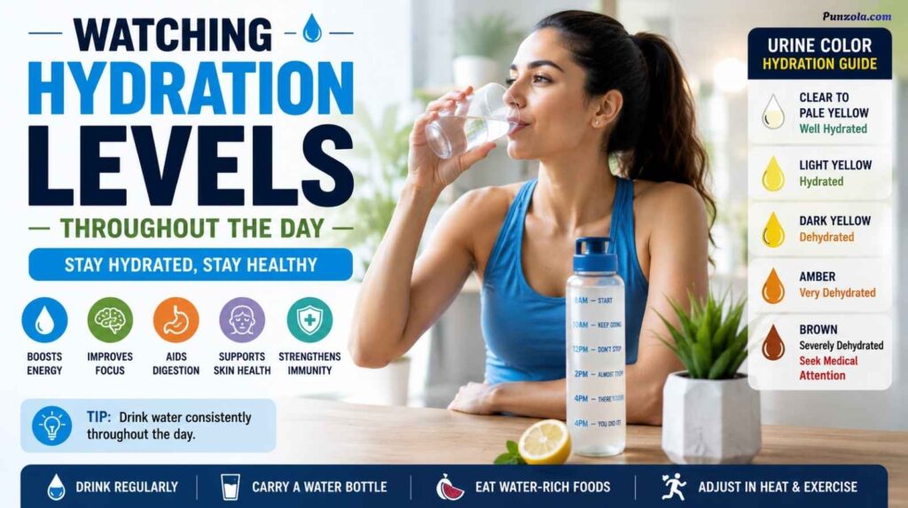 Watching Hydration Levels Throughout the Day